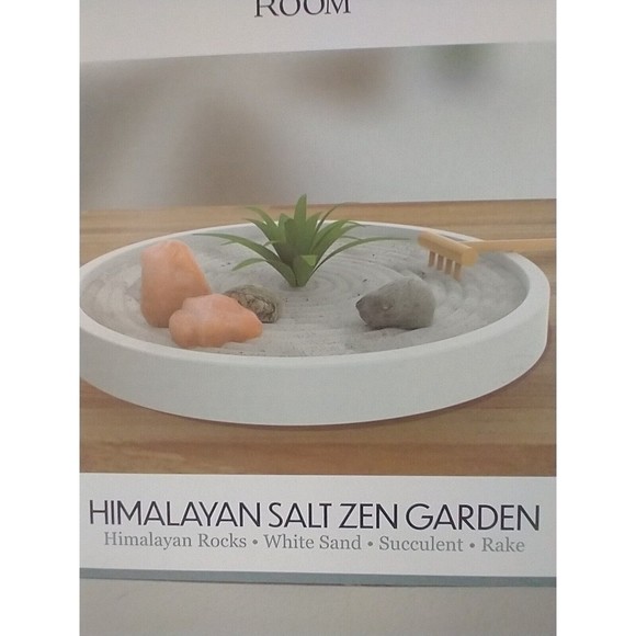 Himalayan Salt Zen Garden Kit Office Desk Gift Idea Stress Relief - Picture 4 of 7